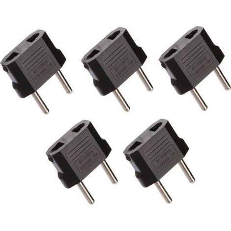 LOT DE 5 ADAPTATEUR SECTEUR US VERS PRISE EU FRANCE EUROPE VOYAGE USB EUROPE FR 7