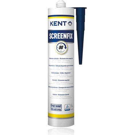 Colle pare-brise 290ml – Sèche en 90 minutes – Buse et lingette incluses – Collage résistant aux vibrations – Kent - WIPE 290 ML
