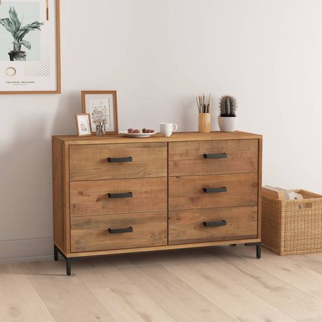 Buffet Marron 110x35x70 cm Bois de pin massif (1/5)