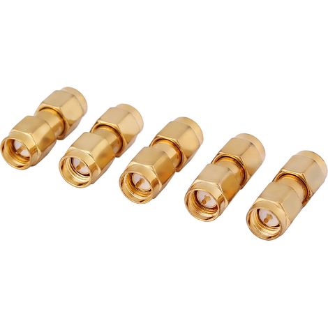 Lot de 5 Adaptateurs Coaxiaux SMA Mâle vers SMA Mâle Droit Connecteur RF (1/5)