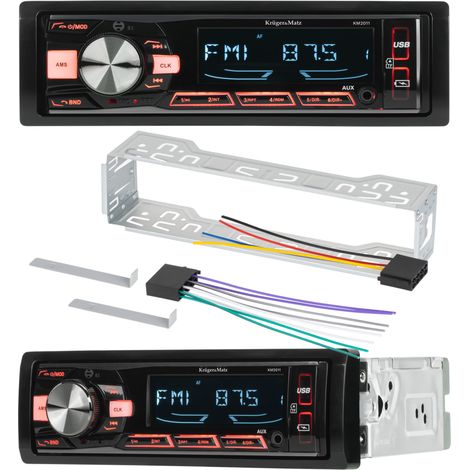 Autoradio Kruger&Matz 1 DIN Bluetooth USB AUX PILOT microSD