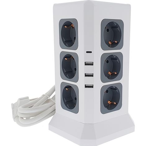 Base torre 12 tomas y 3 usb + 1 tipo c 76800 OSCA (1/5)