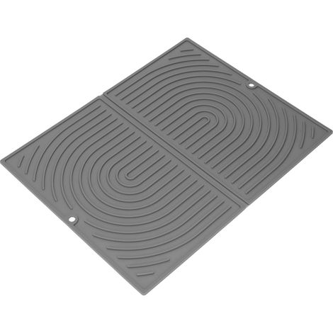 Set de 1 tapis egouttoir vaisselle en silicone facile a nettoyer anti brulure resistante chaleur pour cuisine maison (1/5)