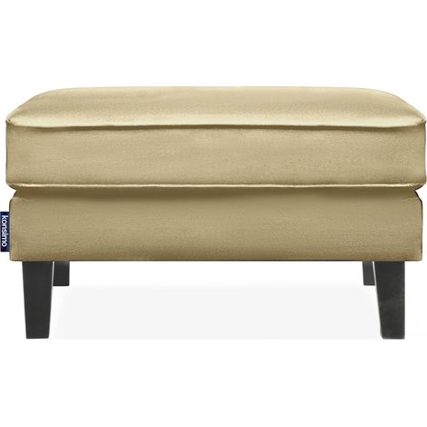 KONSIMO TERSO Sitzhocker zeitloses Design mit hohe Beine und Weicher Velours-Stoff , dunkelbeige (1/4)