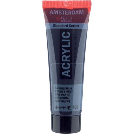 Peinture acrylique - Amsterdam - Grigio Di Payne - 20 Ml - Haute résistance - Diluable à l'eau