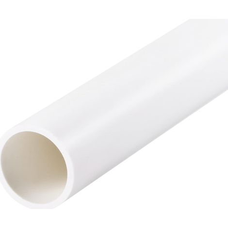 Tube PVC Rigide Blanc 21mm ID 25mm OD 50cm Tuyau PVC Résistant aux Chocs pour Conduites d'Eau, Artisanat, Décoration et Gaines de Câbles (1/5)