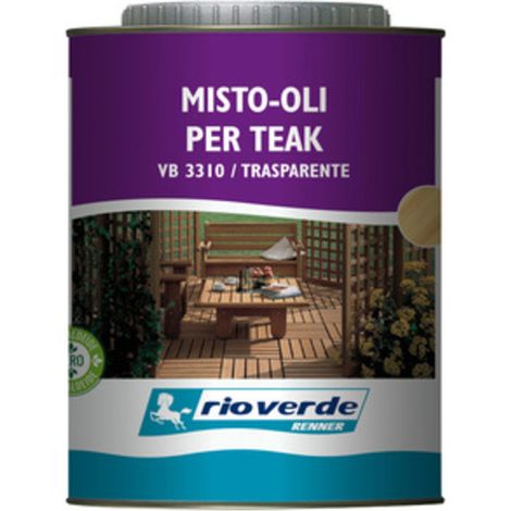 RIOVERDE VB 3310 OLIO PER TEAK 0,750 L TRASPARENTE- 6,0 pz