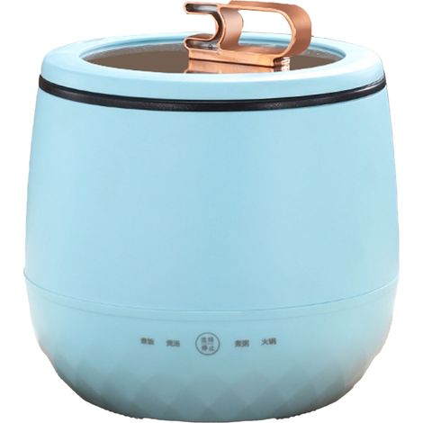 Mini-autocuiseur électrique avec couvercle antiadhésif, multifonction et commandes intelligentes, idéal pour le riz et la bouillie, pour la cuisine domestique (bleu, prise australienne 220 V). (1/4)
