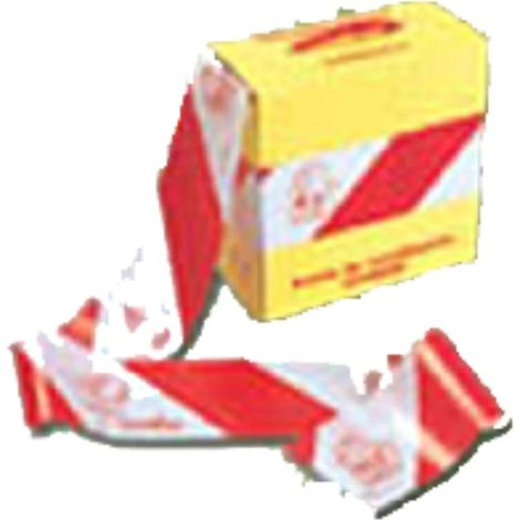 BANDE DE SIGNALISATION POT 4070x10 CM GAL400 BLANC/ROUGE 250M