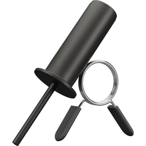 Barre de verrouillage - Équipement de musculation - Accessoires de fitness - Goupille de musculation avec clip à ressort - Usage en salle de sport - Noir (1/5)