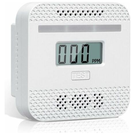 Détecteur de Monoxyde de Carbone, Detector Monoxide Carbon Intelligent avec l'Écran LCD, Conforme à la Norme en 50291, avec Bouton de Test et Voyant d'état LED (Mini 1PC) (1/4)