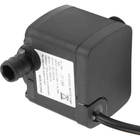 Mini pompe à eau CC sans balais et silencieuse pour chauffe-eau solaire et aquarium 24 V -40 °C à 100 °C (1/5)