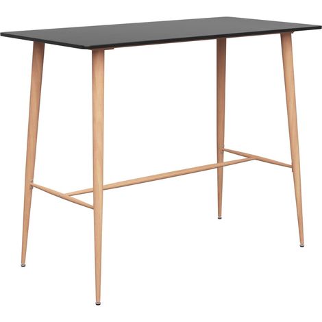 Ensemble de bar 7 pcs Meubles de salle à manger Noir et blanc (1/5)