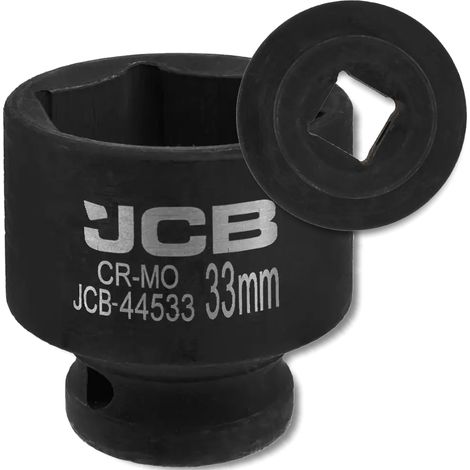 JCB Schlagschrauber-Steckschlüssel 1/2" 33 mm 6-Kant Cr-Mo