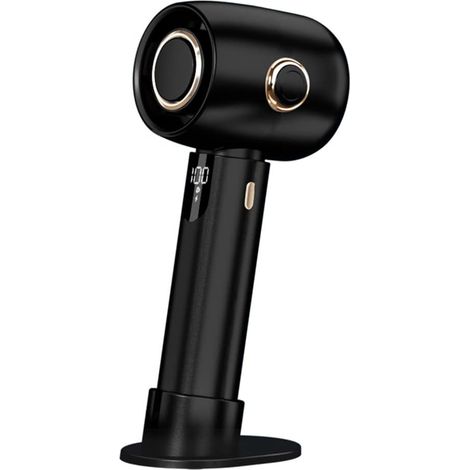 Mini ventilateur portable, ventilateur de poche rechargeable, petit ventilateur de bureau à 5 vitesses, ventilateur silencieux avec affichage LED, idéal pour les voyages. (1/4)