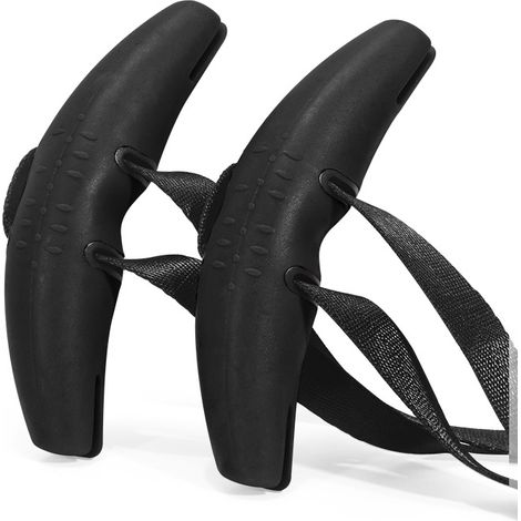 Maniglia a corno di toro per vogatore fitness, trazioni, trazioni larghe, impugnatura curva con accessori, nera