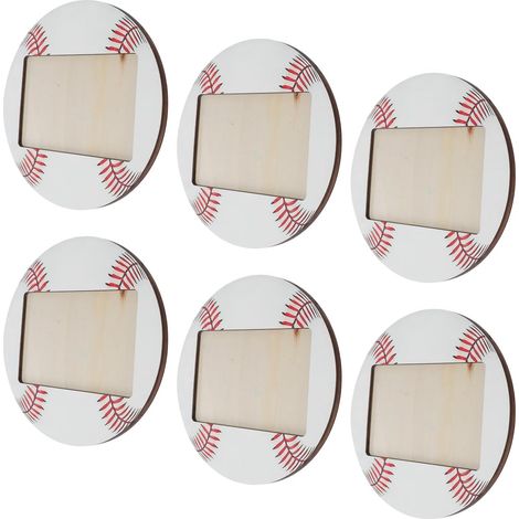 Cadre Photo Baseball Décoratif en Bois de Peuplier 5mm Ensemble de 6 Cadres Photo pour Table Décoration Rustique pour Fête et Bureau Porte-photos Athlétisme (1/5)