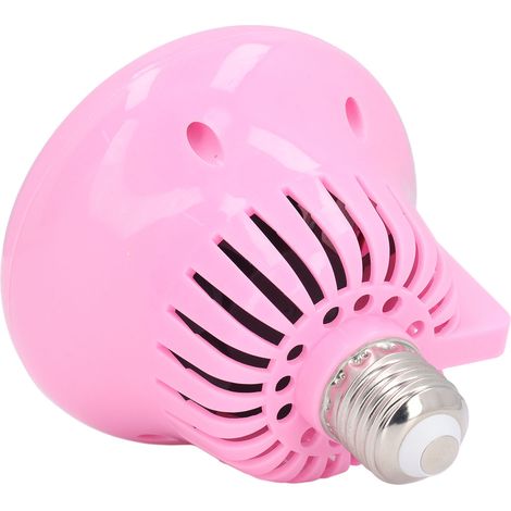 Lampe chauffante E27 pour poulailler, température réglable, protection contre les surcharges, pour canards, volailles et reptiles barbus (rose). (1/5)