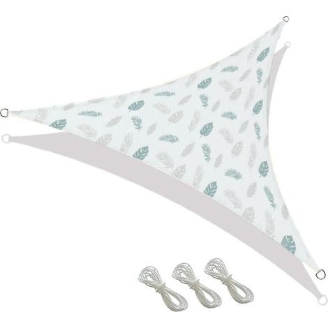 voile D'ombrage Triangulaire Imprim 3x3x3m-ombrage Extrieur Cour Jardin Auvent Anti-ultraviolet (1/4)