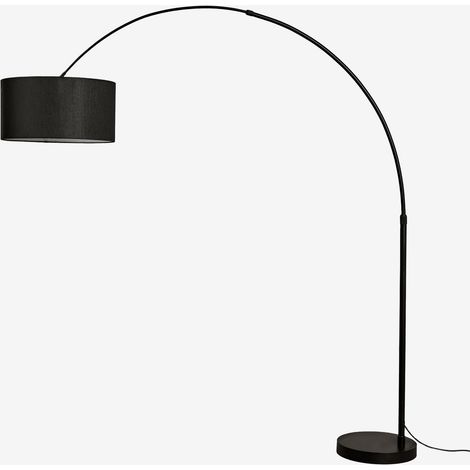 SKLUM Stehlampe aus Leinen und Eisen Vonera Schwarz                                  
