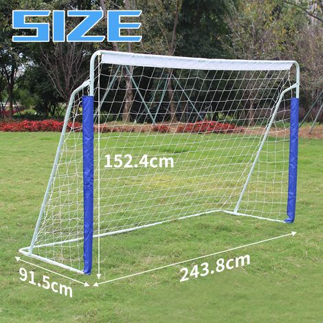 Portables Fußballtor 240 x 150 x 90 cm, faltbar mit Tragebeutel, blau HAVRYA (1/2)