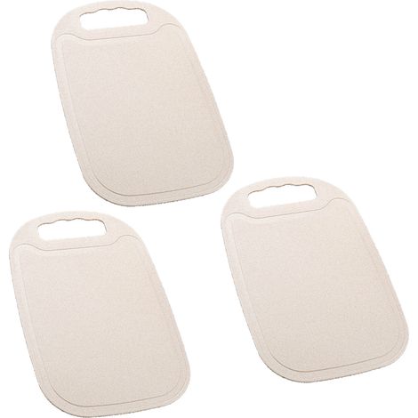 Planche à Couper Mini - En Paille De Blé - Résistante Aux Couteaux - Anti-dérapante - Pour Fruits Et Fromage - Lot De 3 (1/5)