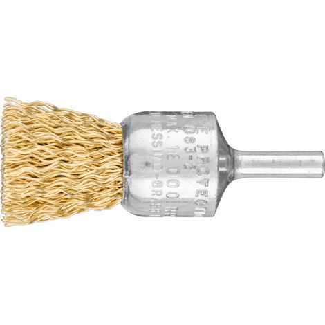PFERD TOOLS Pinselbürste ungezopft PBU Ø20mm Schaft-Ø6 mm Messing-Draht-Ø0,50 10 Stk (1/4)