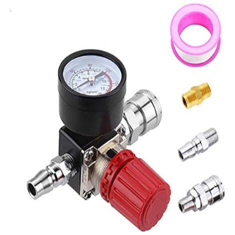 Regulateur De Pression De Compresseur D'Air, Manometre D'Air, Pour Outils Pneumatiques (1/4)