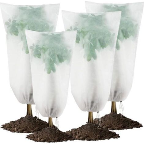 Lot de 4 Voile Hivernage Plante Exterieur Housse Protection Plante Hiver 80x120cm (1/4)