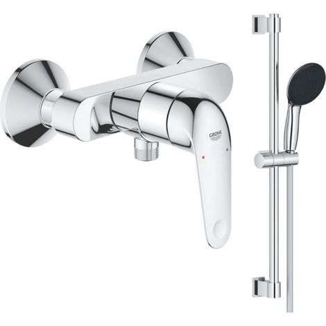 Pack mitigeur douche mécanique GROHE Swift 2023 + Ensemble de douche 2 jets avec barre Chromé
