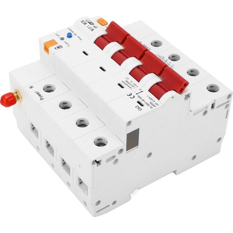 Disjoncteur intelligent WiFi sur rail DIN AC400V avec télécommande, 4P/63A, pour une utilisation à domicile intelligente via l'application Ewelink. (1/5)
