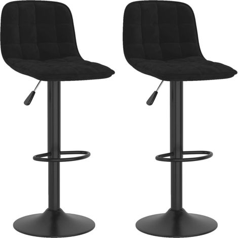 Maison Exclusive - Barhocker 2 Stk. Schwarz Samt