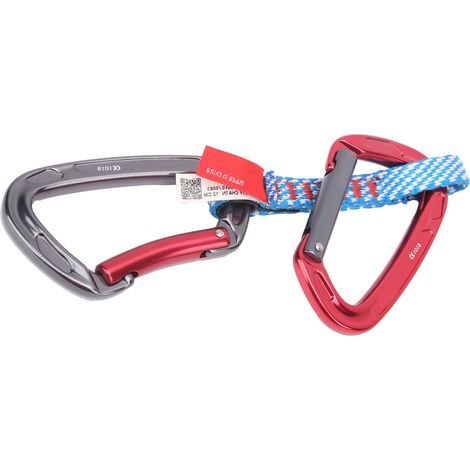 Ensemble de dégaines d'escalade CAMNAL avec mousquetons ergonomiques, 27 cm pour via ferrata et varappe (1/5)
