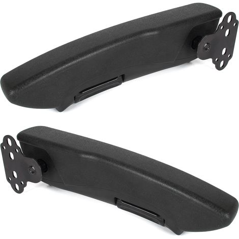 Reposabrazos universal para coche atornillado al respaldo del asiento del conductor (derecho) + asiento del pasajero (izquierdo) + 2 kits de montaje (4 piezas). (1/2)