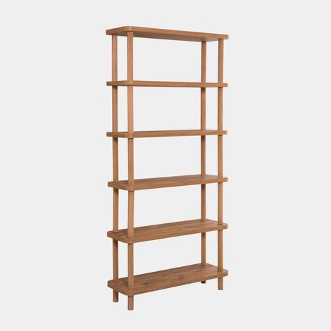 Estantería moderna de madera con 5 estantes 80x168x28cm natural Gala (1/5)
