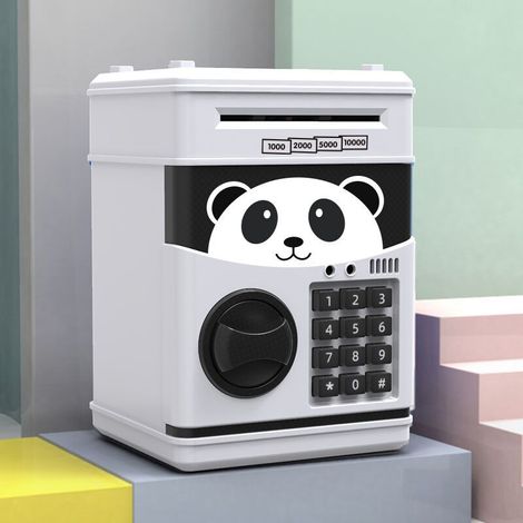 Tirelire électronique à motifs de panda pour enfants - Pièces et billets