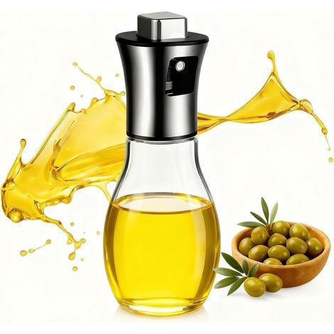 200-ml-Olivenölsprüher – Luftdruckdüse – Edelstahl – Ultrafeiner Sprühnebel zum Würzen (1/5)