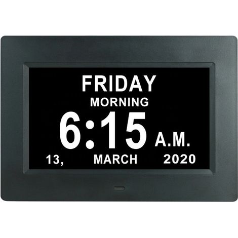 Horloge pour personnes atteintes de démence - Horloge de mémoire - Horloge numérique pour personnes âgées - Horloge pour seniors et personnes atteintes d'Alzheimer (1/3)
