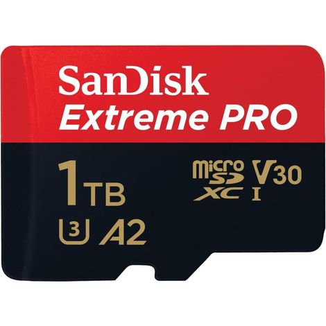 Convient pour SanDisk Extreme PRO 1 To microSDXC, Carte micro sd + adaptateur SD (Pour smartphone, caméra d'action ou droner, jusqu'à 200 Mo/s) RescuePRO Deluxe UHS-I, Class 10, U3 (1/5)