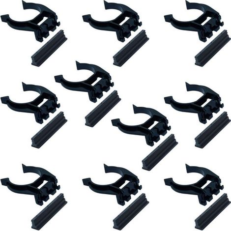 10x Clip de plinthe à queue de sapin Ø 34 mm pied de meuble cuisine salle de bain plastique noir (1/3)