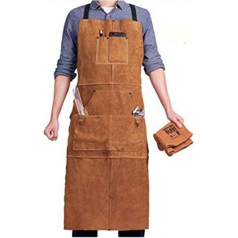 Tablier de Soudeur avec 6 Poches, avec caractéristiques : Réglable, Cuir (1/5)