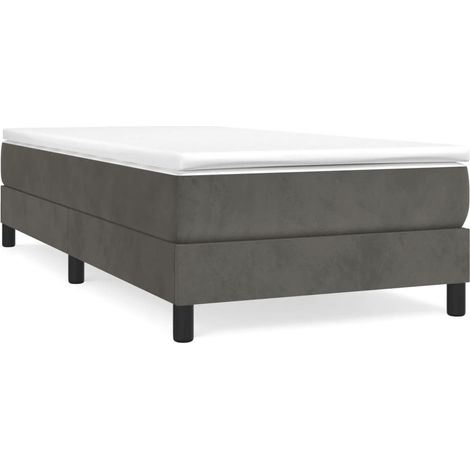 Maison Exclusive - Boxspringbettgestell Dunkelgrau 90x190 cm Samt