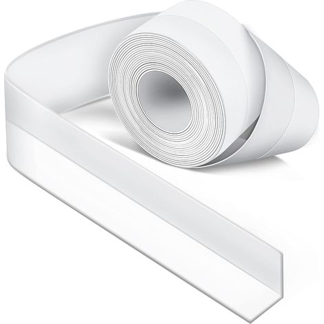 Ruban D'étanchéité En Silicone - 3,2 M × 38 Mm - Blanc - Pour Joints Cuisine Salle De Bain Toilette Éviers Baignoires - 2 Pièces