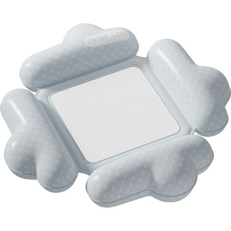 Aufblasbarer Schwimmring für Pool und Strand – Faltbares Wasserbett aus robustem PVC, 125 × 117 cm, ideal zum Entspannen auf dem Wasser, für den Außenbereich