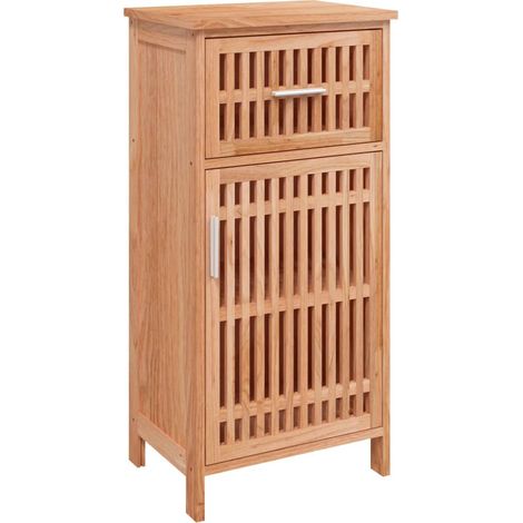 Armoire de salle de bain 42x29x82 cm Bois massif de noyer (1/5)