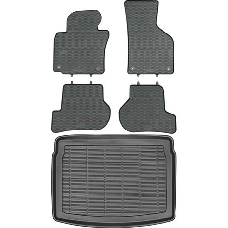 Set di tappetini in gomma per auto e tappetino per bagagliaio per Volkswagen Golf VI Hatchback dal 2008 al 2012 (1/5)