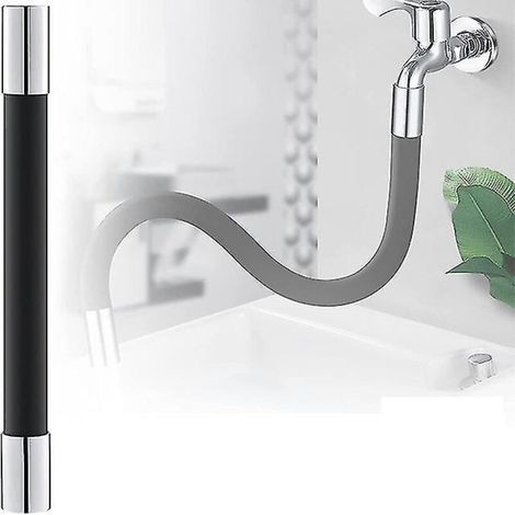 Universal foam tap extension, 360° flexible, adjustable, black, 50 cm (1/5)