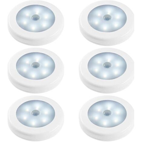– Lampes de nuit à détecteur de mouvement – Lot de 6 LED – Capteur de luminosité – Installation facile avec aimants – Pour chambre, couloir, escalier (1/5)
