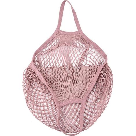 Sac de Courses en Filet de Grande capacité Portable Poche de Filet Sac à provisions réutilisable Ficelle Sac d'achat Shopping (B, 32 X 38 X 15cm) (1/5)