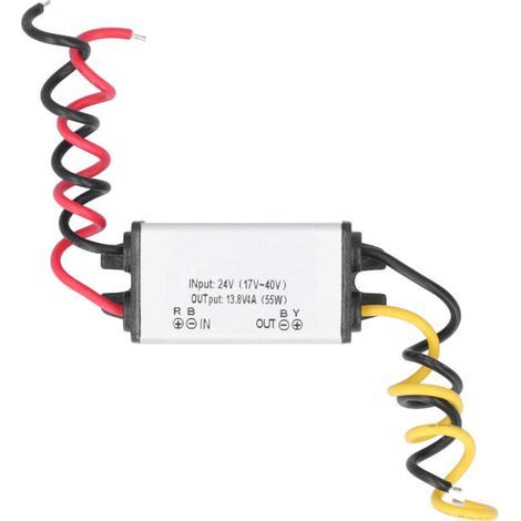 Convertisseur DC Abaisseur 24V vers 13.8V 4A 55W pour Voiture et Auto
